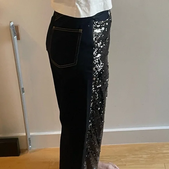 Dark denim Golden Goose Breezy Flip Sequin Jeans - Picture 7 of 11